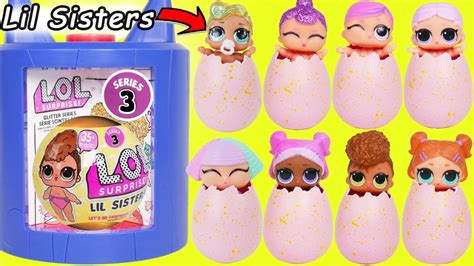 Lol Surprise Dolls Lil Sisters In Hatchimals Eggs Youtube