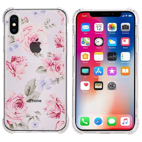 Apple Iphone X Case By Insten Antique Flower Shockproof Dual Layer [shock Absorbing] Hybrid