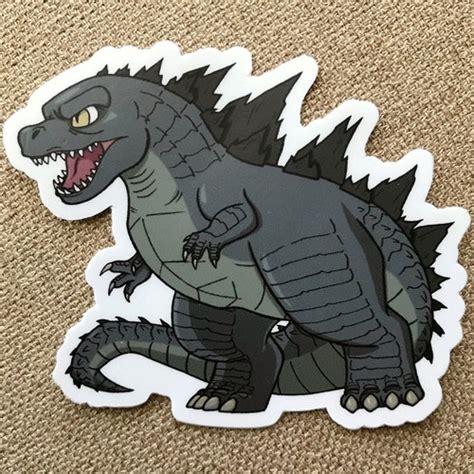 Godzilla Vinyl Sticker Trilogy Zilla Rodan Mothra Etsy