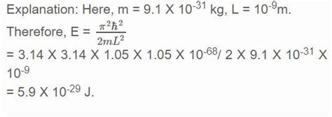 Calculate The Zero Point Energy For A Particle In An Infinite Potential