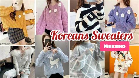 Korean Sweaters Woolen Top Sweatshirts On Meesho With Affordable