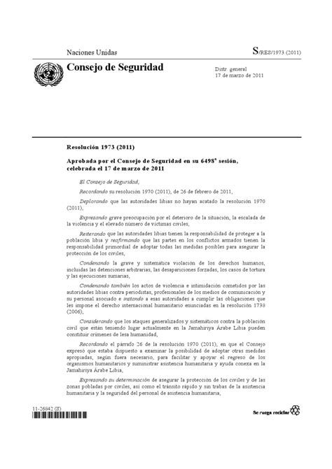 Resolución 1973 ONU Consejo de Seguridad by oce colombia Issuu