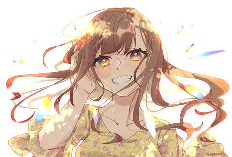 Safebooru 1girl Alternate Hair Length Alternate Hairstyle Brown Eyes