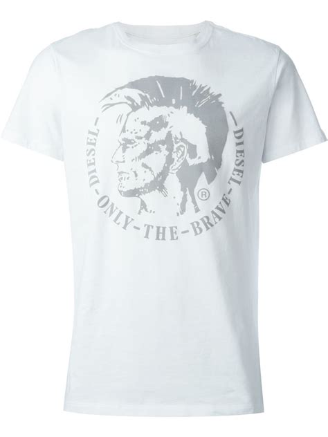 Diesel Only The Brave Embossed T Shirt Farfetch T Shirt Shirts Diesel