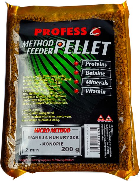 Pellet Profess Micro Mm Wanilia Kukurydza Konopie Profess Micro Mm