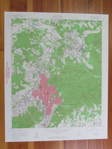 Anniston Alabama 1960 Original Vintage USGS Topo Map EBay