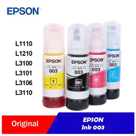 Epson Ink Ml Black Cyan Magenta Yellow Set Lazada Ph