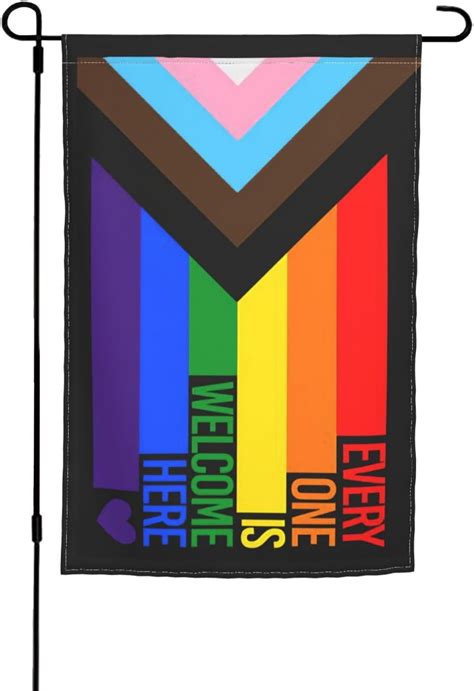 Progress Pride Flag Rainbow Gay Lesbian Transgender Bisexual Lgbtq Flag Double Sided Garden Flag