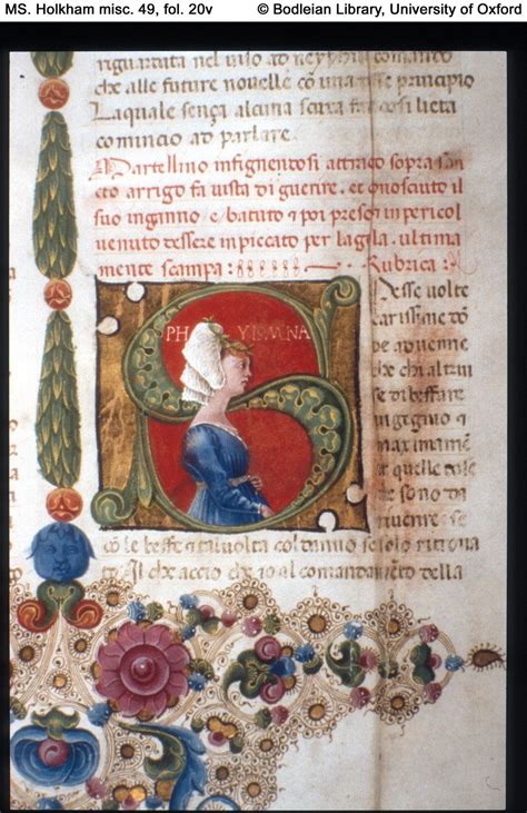 Illuminated Manuscript Boccaccio Decameron In Italian Italy Ferrara