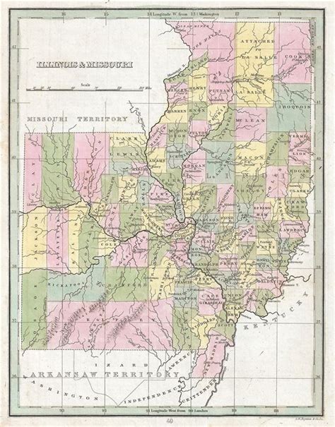 Map Of Illinois And Missouri - Vector U S Map