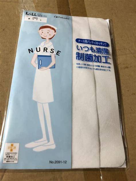 【未使用】fukuske ナース用パンティストッキング L Ll ホワイト 制菌加工 Nurse 看護婦 パンスト タイツ フクスケ 福助 Panty Stocking 白 Whiteの落札