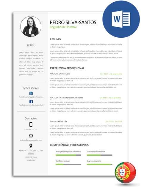 Curriculum Vitae Exemplos Word