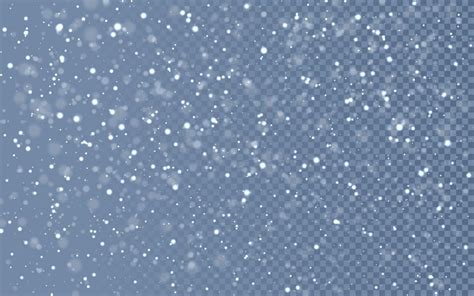 Christmas Snow Falling Snowflakes On Dark Background Snowfall Vector