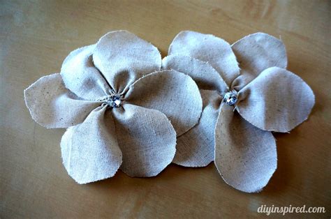 Tutorial For Fabric Flowers DIY Inspired