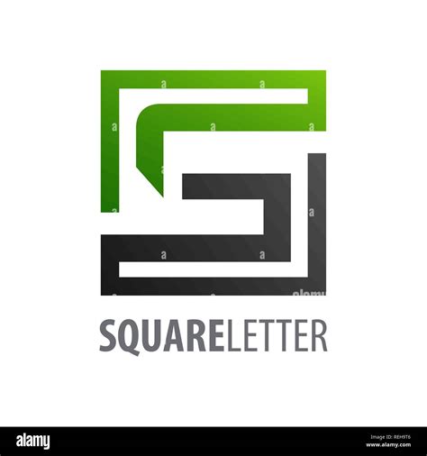 Square Initial Letter S Logo Concept Design Symbol Graphic Template