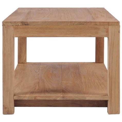 ZHU Table Basse 100 X 50 X 40 Cm Bois De Teck Massif Tout Neuf Pratique