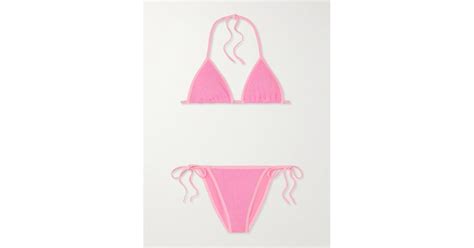 Hunza G Gina Seersucker Bikini In Pink Lyst