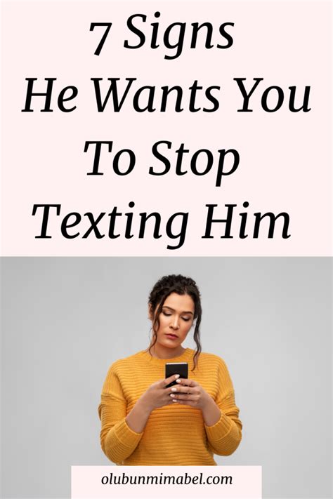 7 Subtle Signs He Wants You To Stop Texting Him Olubunmi Mabel