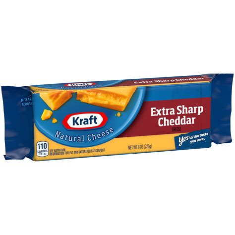 Kraft Extra Sharp Cheddar Natural Cheese 8 Oz Brick La Comprita