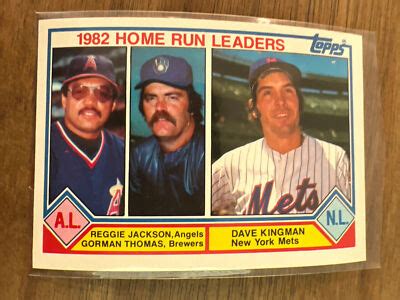 1983 Topps - League Leaders 702 Reggie Jackson, Gorman Thomas, Dave