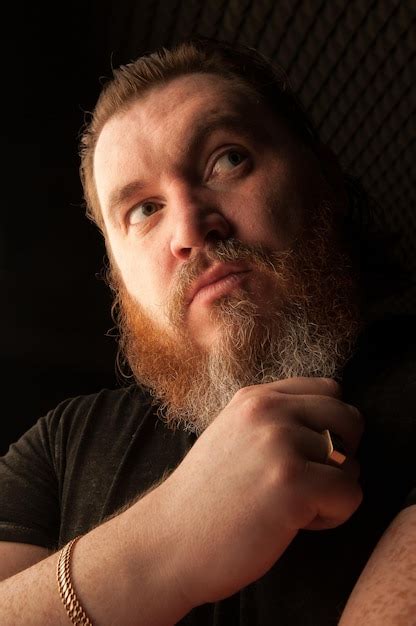 Premium Photo Close Up Of Thoughtful Man With Beard