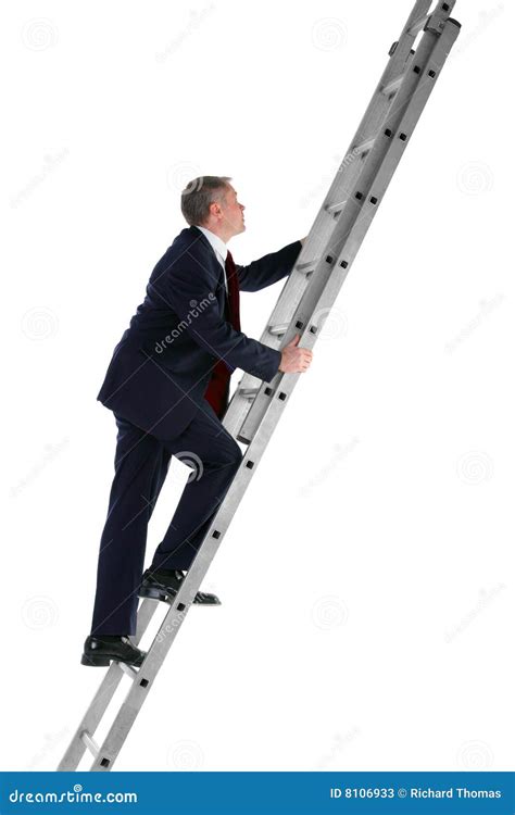 Businessman Climbing Ladder Side View Stock Photo | CartoonDealer.com ...