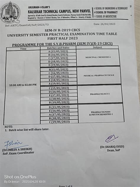 Aiktcpharmacyexamcell Sy B Pharm Sem Iv Cbcs R 2019 University Semester Practical Examination