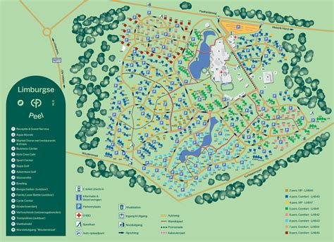 Route Plattegrond Limburgse Peel Center Parcs