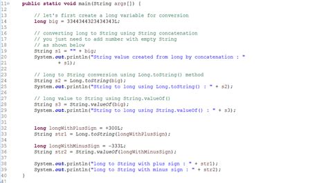 How To Convert Long To String In Java Example Java67