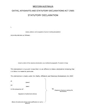 Fillable Online Ecu Edu OATHS AFFIDAVITS AND STATUTORY DECLARATIONS