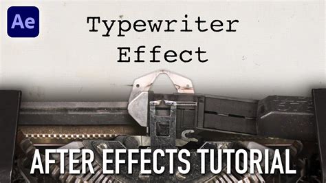 Typewriter Effect Tutorial After Effects Type Out Your Text Youtube