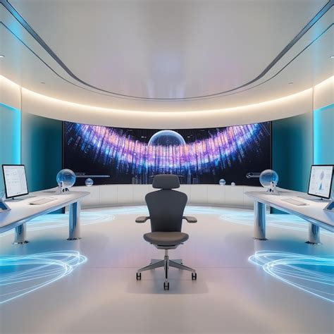 Workspace with AI integration | Premium AI-generated image