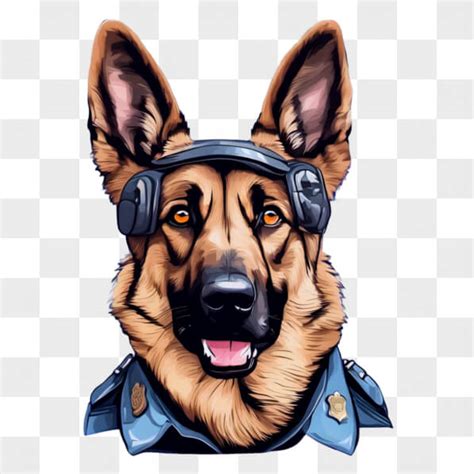 Download German Shepherd Dog with Headphones for Police or Law ...