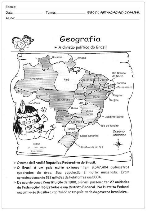 Divisão Politica do Brasil Escola Educação