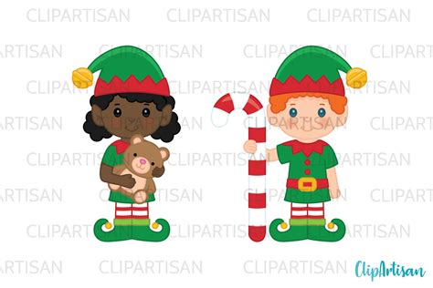 Christmas Elves Clipart Santas Workshop Elf Clip Art By Clip