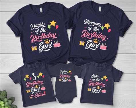 Girls Birthday Family Shirts, Birthday Girl Family Shirts,matching ...