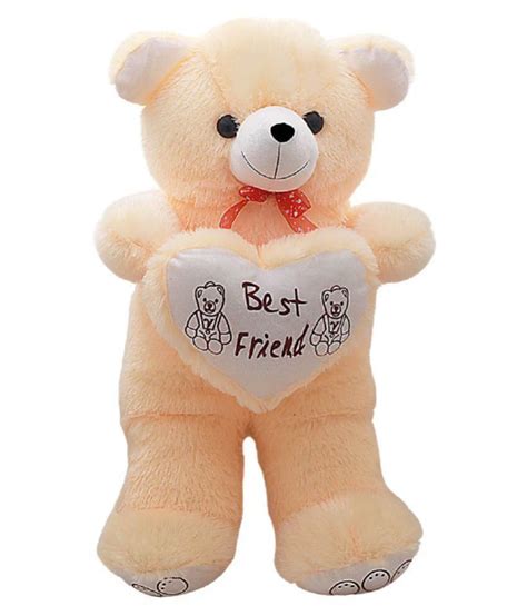 Alisha Toys Beautiful Cream Fur With Heart Teddy Bear 70 Cm Buy