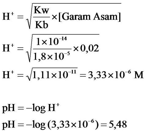 Cara Menghitung Ph Larutan Asam Basa Garam Beserta Contoh Soal Dan