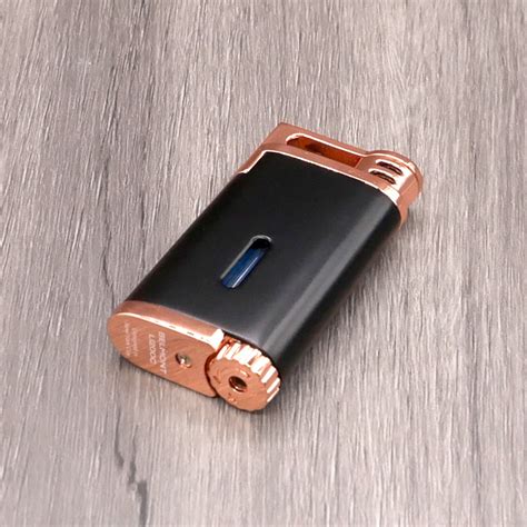 Colibri Belmont Single Jet Flame Lighter Metallic Black And Rose