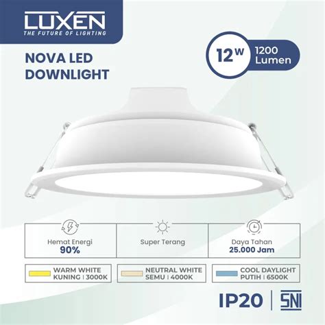 Luxen LED Downlight Nova Series 12 Watt Lazada Indonesia