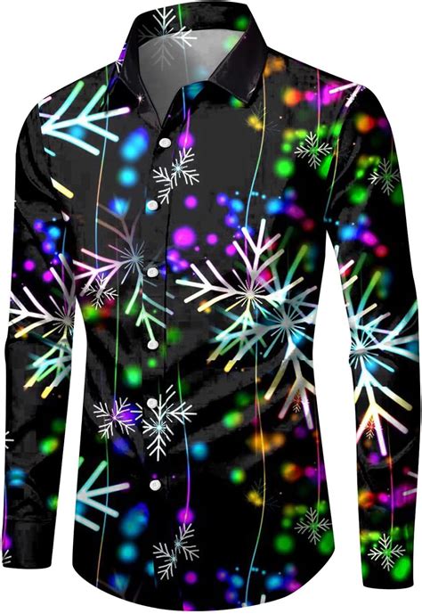 Celucke Weihnachten Hemd Herren Hawaii Hemd D Druck Slim Fit Hemden