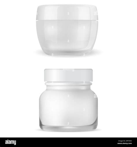 Cream Jar Mockup Clear Cosmetic Package Face Creme Container D