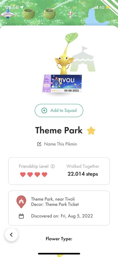 Got My First Theme Park Pikmin : r/PikminBloomApp