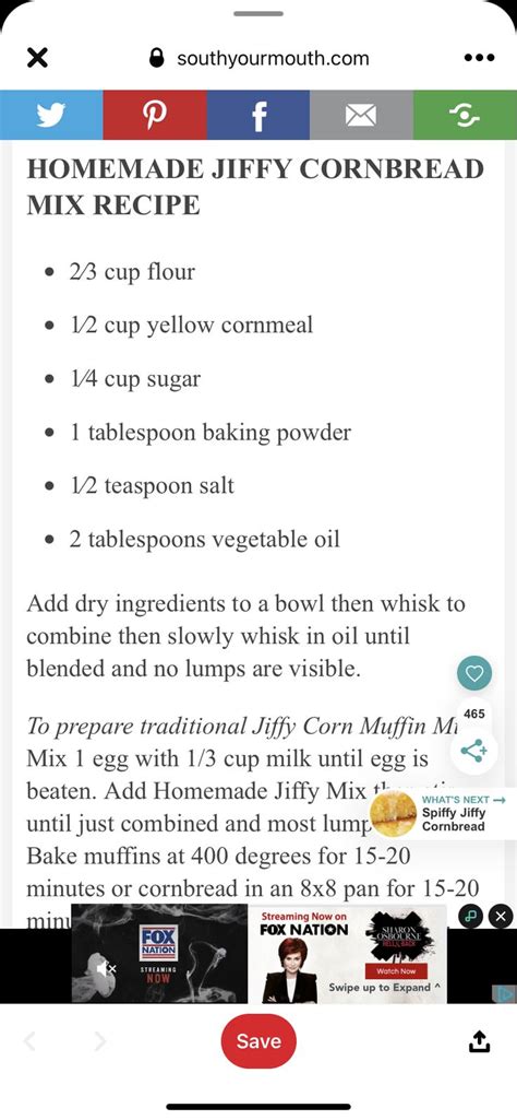 Pin By Diane Harding On Diane S Recipes And Food Corn Muffin Mix