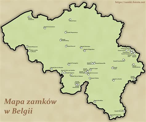 Mapa Zamk W W Belgii Zamki Fotoin Net