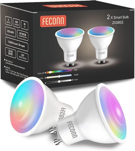 Feconn Zigbee Gu Smart Bulb Compatible With Hue Alexa Google Hub