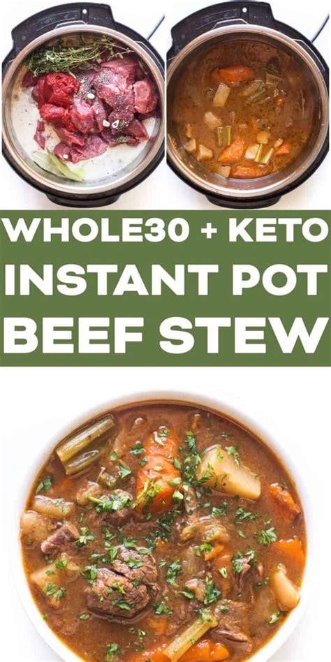 Whole Keto Instant Pot Beef Stew Recipe Video Hearty Low Carb