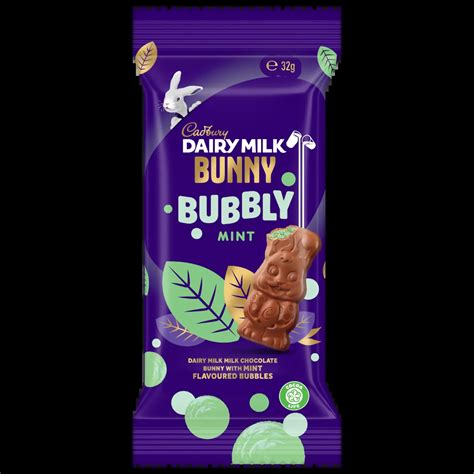 Cadbury Dairy Milk Bubbly Mint Bunny 32g Easter Egg Warehouse