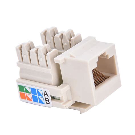 Rj45 Punch Down Keystone Jack Cat5 Network Ethernet Rj45 White 3cm X 2cm X 2cm Cat6 Punch Down