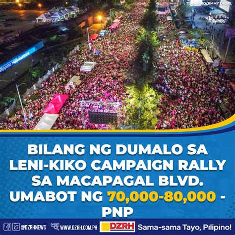 DZRH NEWS On Twitter Taliwas Sa 412K Na Crowd Estimate Ng Organizers